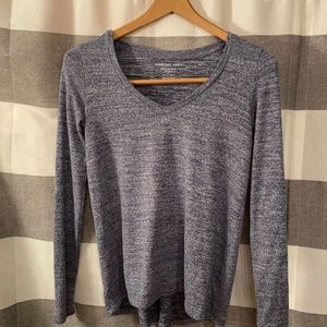 AE Soft and Sexy Blue Melange V-Neck